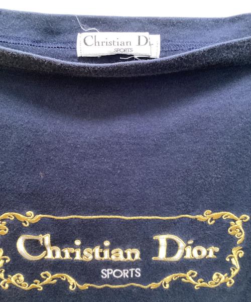 Christian Dior Sports（クリスチャン ディオールスポーツ）Christian Dior Sports (クリスチャン ディオールスポーツ) ボートネックTシャツ ネイビー サイズ:Lの古着・服飾アイテム