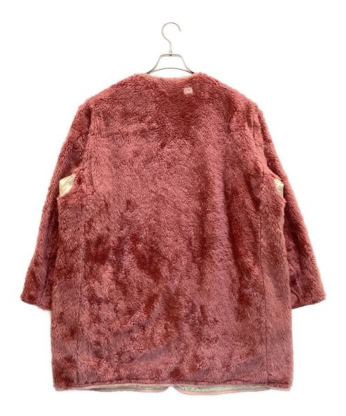 YOUNG & OLSEN The DRYGOODS STORE（ヤングアンドオルセン ザ ドライグッズストア）YOUNG & OLSEN The DRYGOODS STORE SWEDISH REVERSIBLE COAT / スウェーディッシュ リバーシブル コート　ノーカラー　ボア ピンク サイズ:4の古着・服飾アイテム