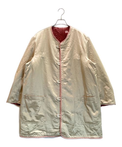 YOUNG & OLSEN The DRYGOODS STORE（ヤングアンドオルセン ザ ドライグッズストア）YOUNG & OLSEN The DRYGOODS STORE SWEDISH REVERSIBLE COAT / スウェーディッシュ リバーシブル コート　ノーカラー　ボア ピンク サイズ:4の古着・服飾アイテム