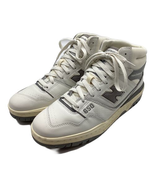 NEW BALANCE（ニューバランス）NEW BALANCE (ニューバランス) Aime Leon Dore (エメ レオン ドレ) ハイカットスニーカー ホワイト×グレー サイズ:SIZE 27.5cmの古着・服飾アイテム