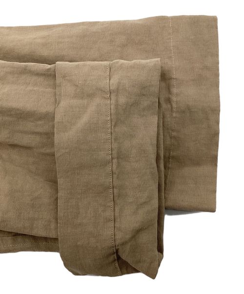 TOKIHO（トキホ）TOKIHO (トキホ) タイプライターリネン・コットン半袖シャツワンピース ブラウン サイズ:SIZE 1の古着・服飾アイテム