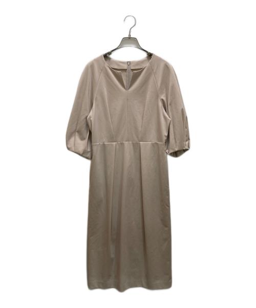 ANAYI（アナイ）ANAYI (アナイ) ボリュームスリーブワンピース ベージュ サイズ:Mの古着・服飾アイテム