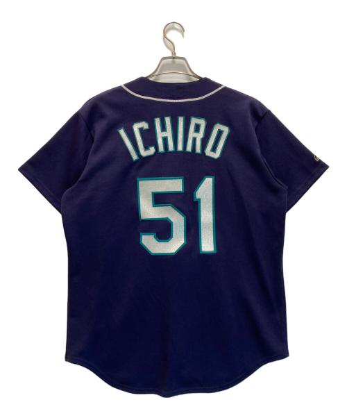 Majestic（マジェスティック）Majestic (マジェスティック) 古着ベースボールシャツ ネイビー サイズ:Mの古着・服飾アイテム