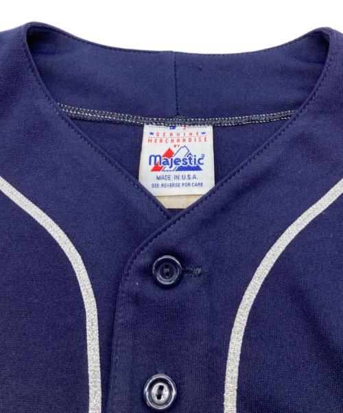 Majestic（マジェスティック）Majestic (マジェスティック) 古着ベースボールシャツ ネイビー サイズ:Mの古着・服飾アイテム