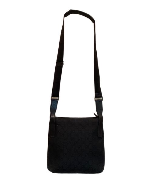 GUCCI（グッチ）GUCCI (グッチ) GGキャンバスショルダーバッグ ブラックの古着・服飾アイテム