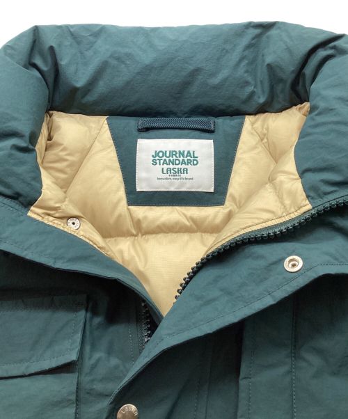 JOURNAL STANDARD（ジャーナルスタンダード）JOURNAL STANDARD (ジャーナル スタンダード) ナイロンコットンダウンリブブルゾン　LASKA RETRO　ラスカ レトロ グリーン サイズ:Mの古着・服飾アイテム