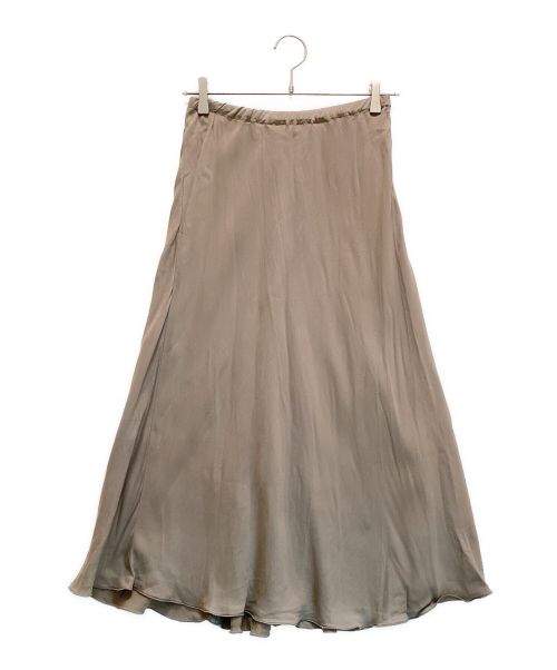 BEARDSLEY（ビアズリー）BEARDSLEY (ビアズリー) バックテールスカート　ミディ丈　フレア ベージュの古着・服飾アイテム