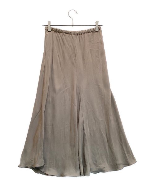 BEARDSLEY（ビアズリー）BEARDSLEY (ビアズリー) バックテールスカート　ミディ丈　フレア ベージュの古着・服飾アイテム