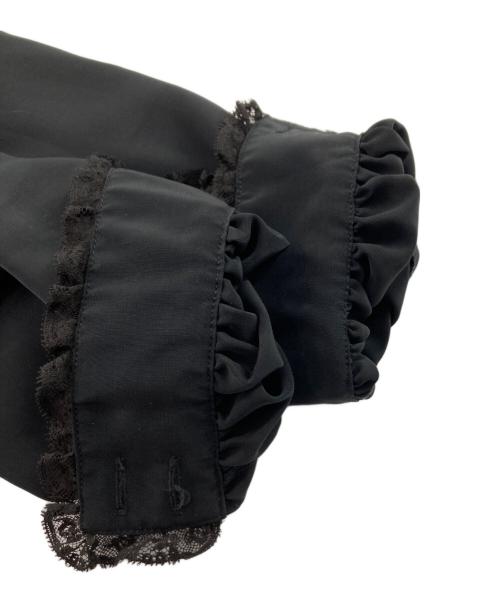 INGEBORG（インゲボルグ）INGEBORG (インゲボルグ) ビッグカターフリルブラウス ブラック サイズ:FREEの古着・服飾アイテム