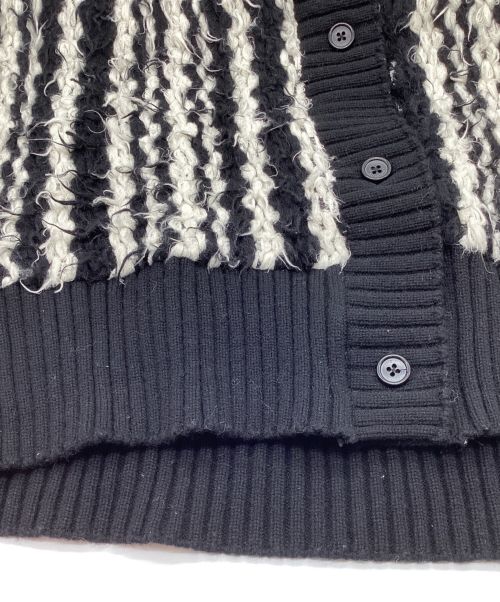 rito structure（リト ストラクチャー）rito structure (リト ストラクチャー) INLAY KNIT VEST / インレイニットベスト ホワイト×ブラック サイズ:2の古着・服飾アイテム