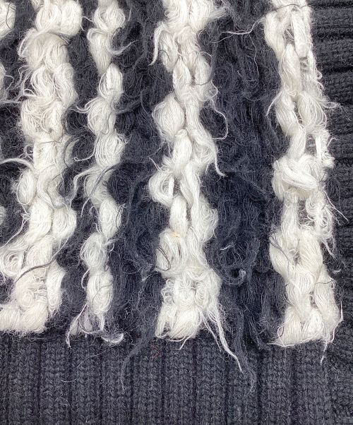 rito structure（リト ストラクチャー）rito structure (リト ストラクチャー) INLAY KNIT VEST / インレイニットベスト ホワイト×ブラック サイズ:2の古着・服飾アイテム