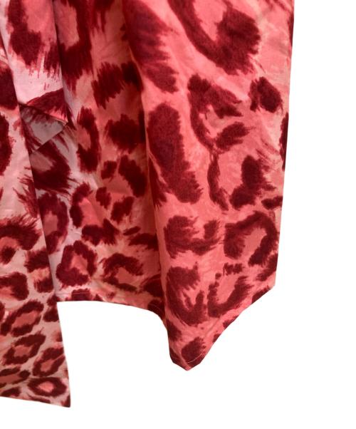 Kate Spade（ケイトスペード）Kate Spade (ケイトスペード) レオパードギャザーネックワンピース ピンク 未使用品の古着・服飾アイテム