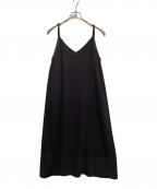 SOEJUソージュ）の古着「サテンキャミソールワンピース」｜ブラック