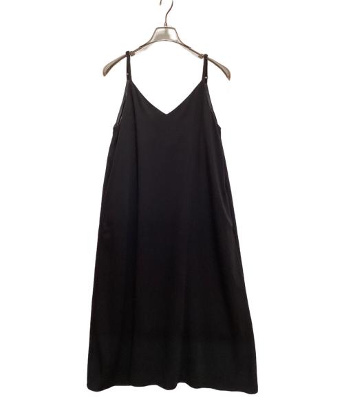 SOEJU（ソージュ）SOEJU (ソージュ) サテンキャミソールワンピース ブラック サイズ:Fの古着・服飾アイテム
