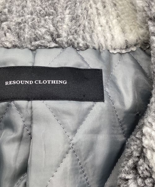 RESOUND CLOTHING（リサウンドクロージング）RESOUND CLOTHING (リサウンドクロージング) スライバーボアコート　オーバーサイズ　チェック グレー サイズ:1の古着・服飾アイテム