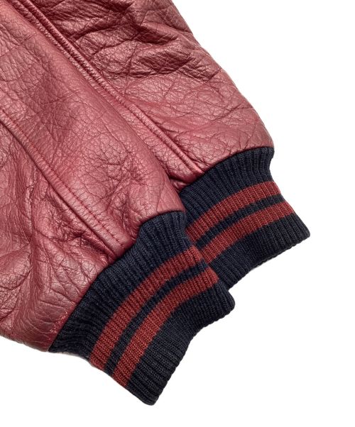 McGREGOR（マックレガー）McGREGOR (マックレガー) ヴィンテージ袖レザースタジャン　タツノオトシゴタグ ネイビー サイズ:Lの古着・服飾アイテム