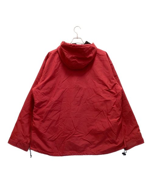 CarHartt（カーハート）CarHartt (カーハート) ロゴ刺繍アノラックパーカー　ハーフジップ　ナイロン レッド サイズ:XLの古着・服飾アイテム