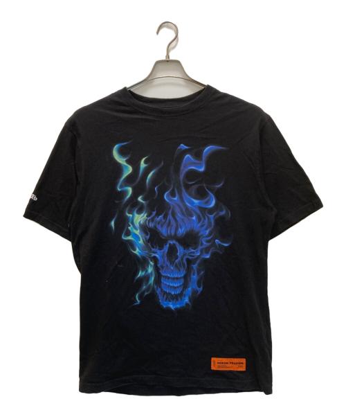 HERON PRESTON（ヘロンプレストン）HERON PRESTON (ヘロンプレストン) ファイヤースカルTシャツ ブラック サイズ:Sの古着・服飾アイテム