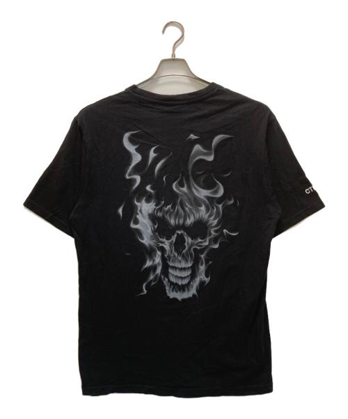 HERON PRESTON（ヘロンプレストン）HERON PRESTON (ヘロンプレストン) ファイヤースカルTシャツ ブラック サイズ:Sの古着・服飾アイテム