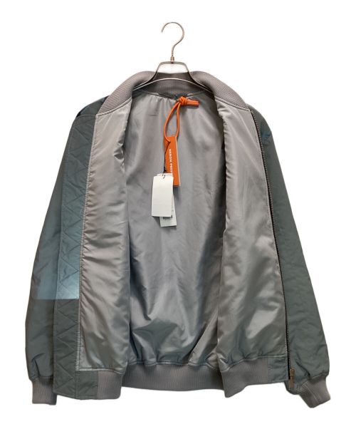 HERON PRESTON（ヘロンプレストン）HERON PRESTON (ヘロンプレストン) BOMBER JKT SKULL REFLEX グレー サイズ:Mの古着・服飾アイテム