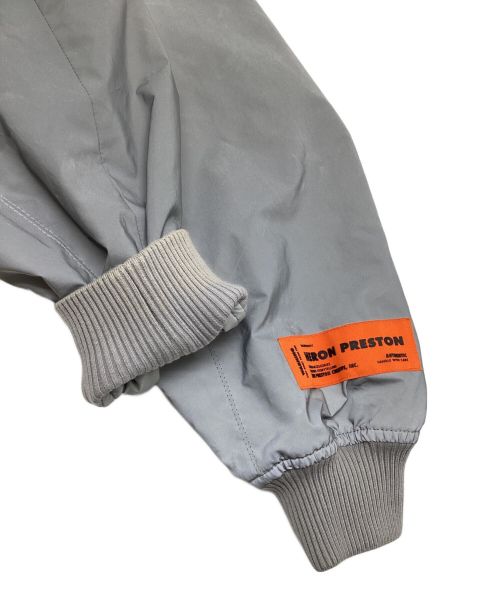 HERON PRESTON（ヘロンプレストン）HERON PRESTON (ヘロンプレストン) BOMBER JKT SKULL REFLEX グレー サイズ:Mの古着・服飾アイテム