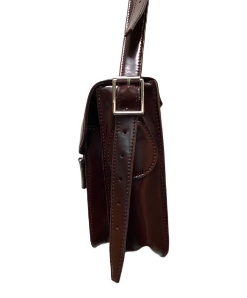 Dr.Martens（ドクターマーチン）Dr.Martens (ドクターマーチン) 11インチサッチェルバッグ　エナメル ブラウンの古着・服飾アイテム