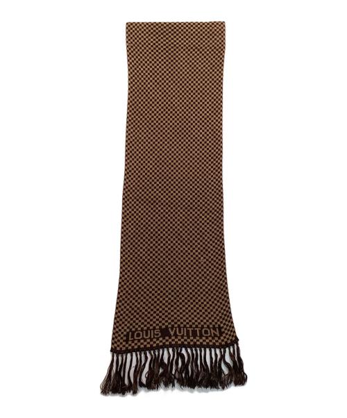 LOUIS VUITTON（ルイ ヴィトン）LOUIS VUITTON (ルイ ヴィトン) エシャルプ スモーキング ストール ダミエ・ソバージュ ブラウンの古着・服飾アイテム