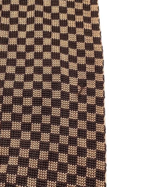 LOUIS VUITTON（ルイ ヴィトン）LOUIS VUITTON (ルイ ヴィトン) エシャルプ スモーキング ストール ダミエ・ソバージュ ブラウンの古着・服飾アイテム