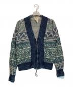 REMI RELIEFレミレリーフ）の古着「ネイティブ柄ジップカーディガン」｜グレー
