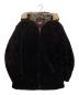 UNITED CARR（ユナイテッドカー）の古着「ファージャケット　フーディ　ジップ　フェイクファー」｜ブラック