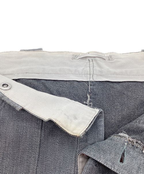 SWISS ARMY（スイスアーミー）SWISS ARMY (スイス アーミー) ヴィンテージデニムワークパンツ　50's　スイス軍　前期型 グレー サイズ:72/50の古着・服飾アイテム