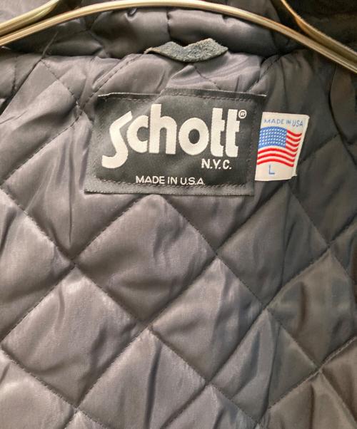 Schott（ショット）Schott (ショット) ウールフーデッド ファイヤーマンジャケット グレー サイズ:Lの古着・服飾アイテム