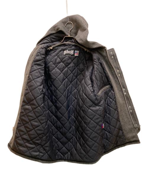 Schott（ショット）Schott (ショット) ウールフーデッド ファイヤーマンジャケット グレー サイズ:Lの古着・服飾アイテム