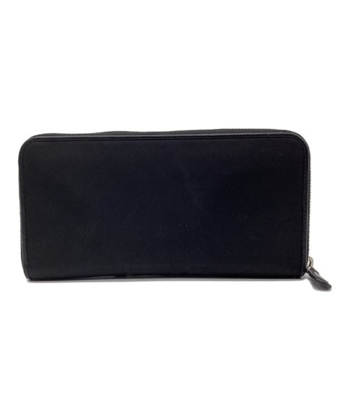 PRADA（プラダ）PRADA (プラダ) ナイロンラウンドファスナーウォレット ブラックの古着・服飾アイテム