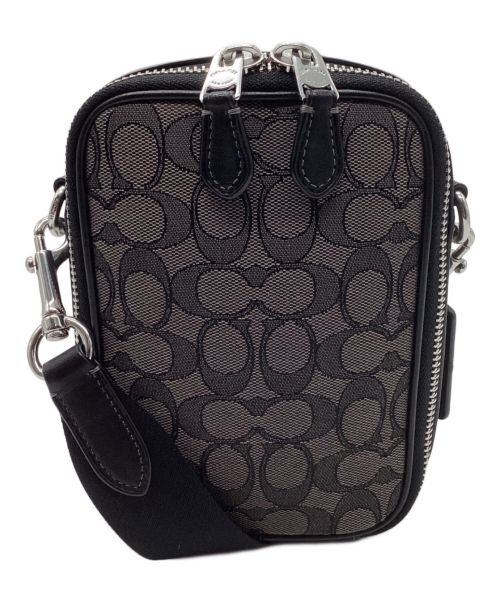 COACH（コーチ）COACH (コーチ) スタントン クロスボディ・シグネチャー ジャカード ショルダーバッグ ブラックの古着・服飾アイテム