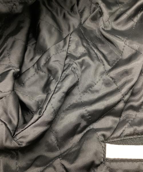 CHAPS RALPH LAUREN（チャップス ラルフローレン）CHAPS RALPH LAUREN (チャップス ラルフローレン) 袖レザースタジャン　バックロゴ　カウレザー ブラック サイズ:Lの古着・服飾アイテム