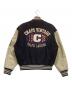 CHAPS RALPH LAUREN (チャップス ラルフローレン) 袖レザースタジャン　バックロゴ　カウレザー ブラック サイズ:L：13000円