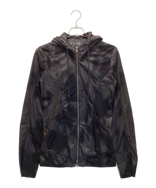 14th addiction（フォーティーンスアディクション）14th Addiction (フォーティーンスアディクション) TY-B:01 コーティングジップパーカー ブラック サイズ:1の古着・服飾アイテム