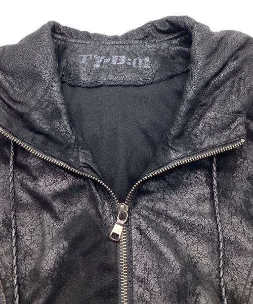 14th addiction（フォーティーンスアディクション）14th Addiction (フォーティーンスアディクション) TY-B:01 コーティングジップパーカー ブラック サイズ:1の古着・服飾アイテム