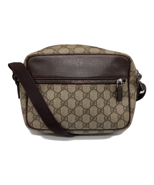GUCCI（グッチ）GUCCI (グッチ) GGスプリーム ショルダーバッグ ベージュの古着・服飾アイテム