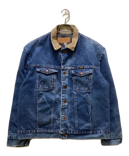Wrangler（ラングラー）Wrangler (ラングラー) 裏地ブランケット デニムジャケット インディゴ サイズ:印字消えの為不明の古着・服飾アイテム