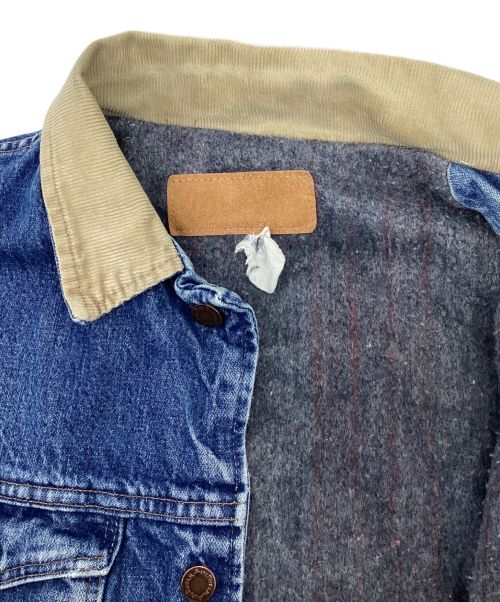 Wrangler（ラングラー）Wrangler (ラングラー) 裏地ブランケット デニムジャケット インディゴ サイズ:印字消えの為不明の古着・服飾アイテム