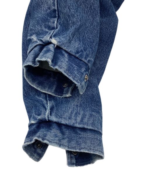 Wrangler（ラングラー）Wrangler (ラングラー) 裏地ブランケット デニムジャケット インディゴ サイズ:印字消えの為不明の古着・服飾アイテム