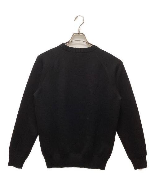SLOANE（スローン）SLOANE (スローン) 12Gダブルフェイス天竺ラグランスリーブ クルーネックニットプルオーバー ブラック サイズ:3の古着・服飾アイテム