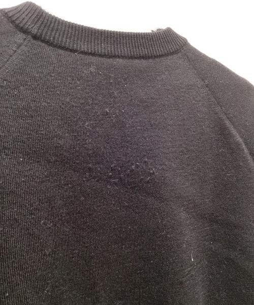 SLOANE（スローン）SLOANE (スローン) 12Gダブルフェイス天竺ラグランスリーブ クルーネックニットプルオーバー ブラック サイズ:3の古着・服飾アイテム