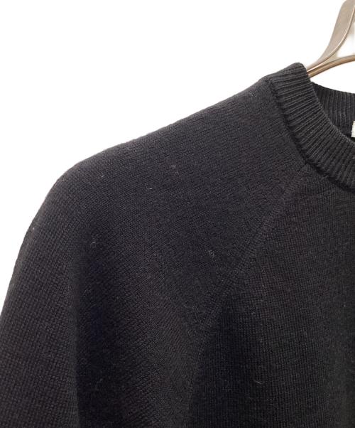SLOANE（スローン）SLOANE (スローン) 12Gダブルフェイス天竺ラグランスリーブ クルーネックニットプルオーバー ブラック サイズ:3の古着・服飾アイテム