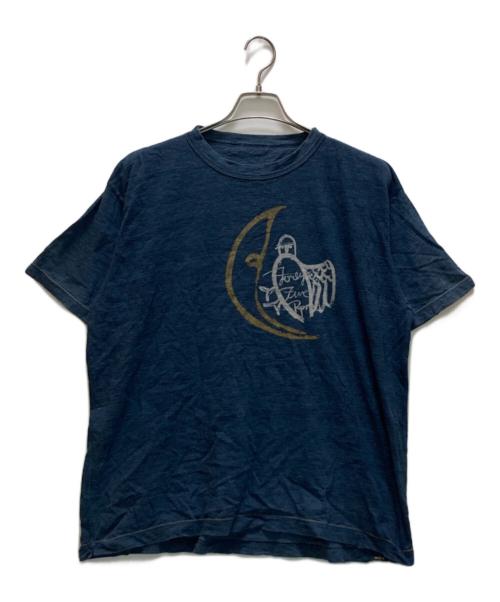 45R（フォーティファイブ・アール）45R (フォーティファイブ・アール) 墨絵deフクロウ908オーシャンTシャツ インディゴ サイズ:3の古着・服飾アイテム