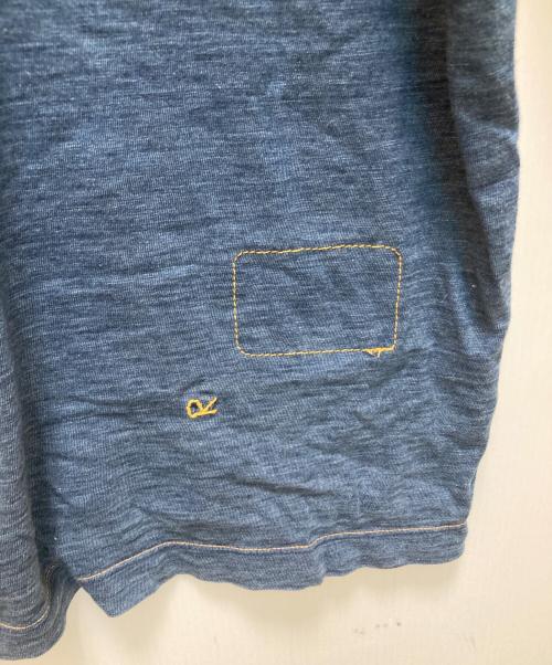 45R（フォーティファイブ・アール）45R (フォーティファイブ・アール) 墨絵deフクロウ908オーシャンTシャツ インディゴ サイズ:3の古着・服飾アイテム