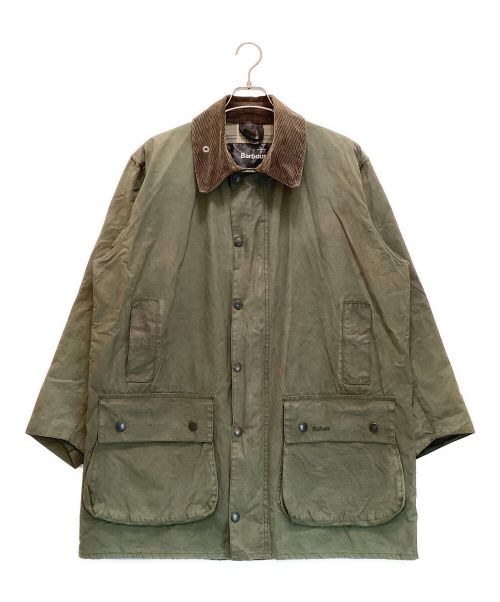 Barbour（バブアー）Barbour (バブアー) BORDER JACKET / ボーダー ワックスジャケット イングランド製 縦3ワラント 02年製 カーキ サイズ:44の古着・服飾アイテム