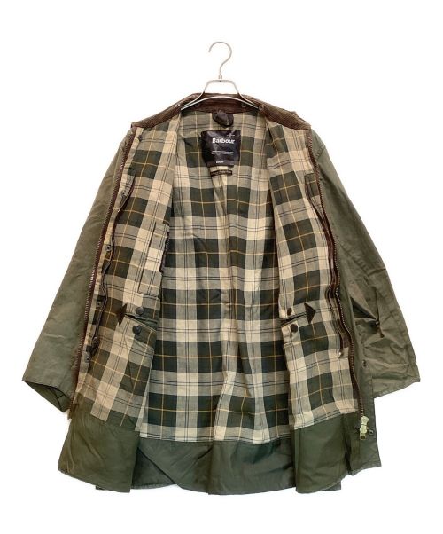 Barbour（バブアー）Barbour (バブアー) BORDER JACKET / ボーダー ワックスジャケット イングランド製 縦3ワラント 02年製 カーキ サイズ:44の古着・服飾アイテム